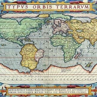 Typus Orbis Terrarum from the Theatre of the World in Apian Projection by Abraham Ortelius
