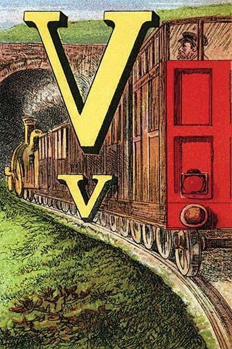 V for the Van that follows the Train by Edmund Evans