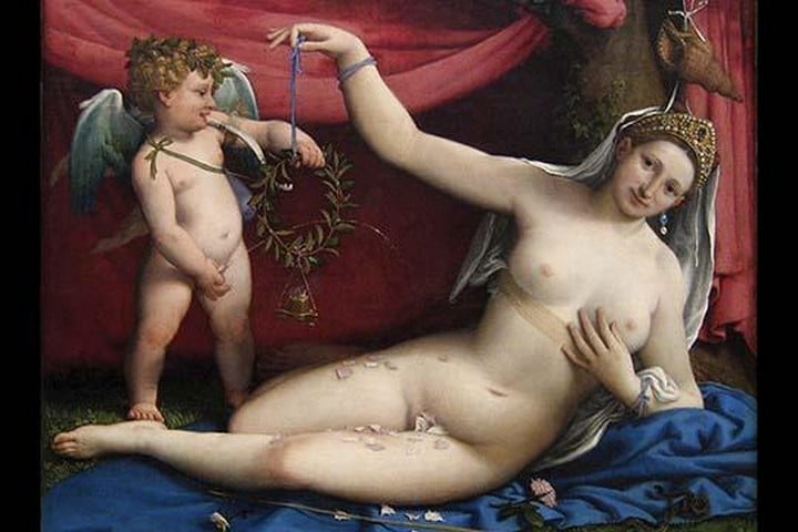 Venus & Cupid by Lorenzo Lotto