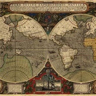 Vera Totius Expeditionis Nautica (World Map) by Abraham Ortelius