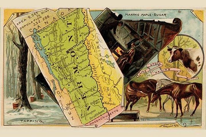 Vermont State Map by Arbuckle Brothers