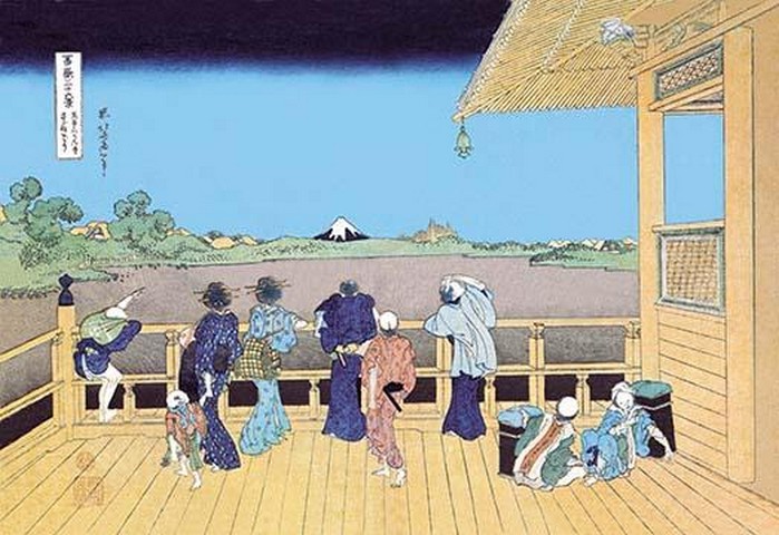 View of Mount Fuji from the Porch by Katsushika Hokusai