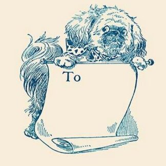 Vintage Dog Book Plate by Eugene Field