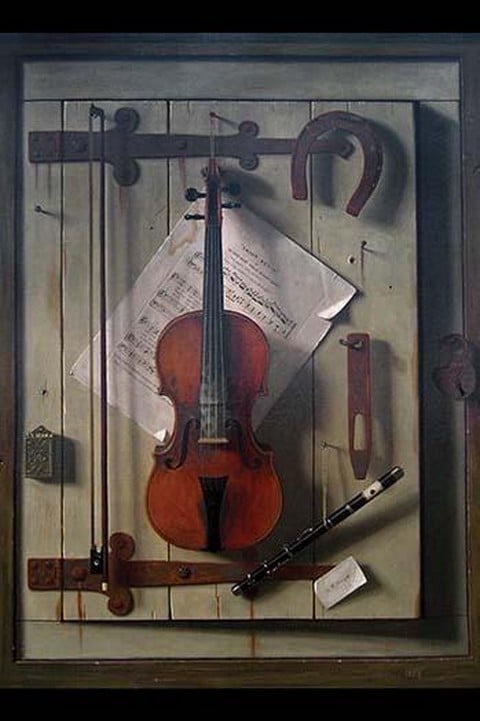 Violin & Music by William Hartnett