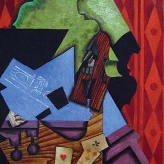 Violin & Playing Cards by Juan Gris