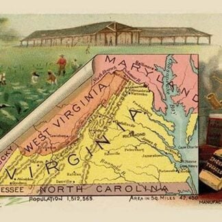 Virginia State Map by Arbuckle Brothers