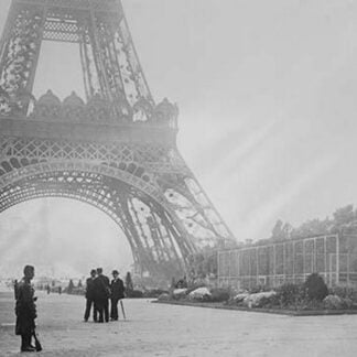 WWI Guard stand watch at the base of the Eiffel Tower in France