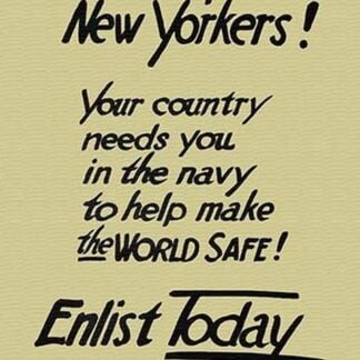Wake up--New Yorkers! Your Country Needs You in the Navy to Help Make the World Safe! Enlist today