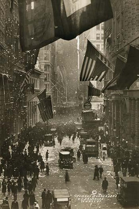 Wall Street Celebration as Germany Surrenders