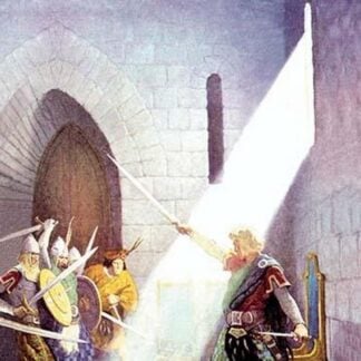 Wallace Draws the King's Sword by N.C. Wyeth