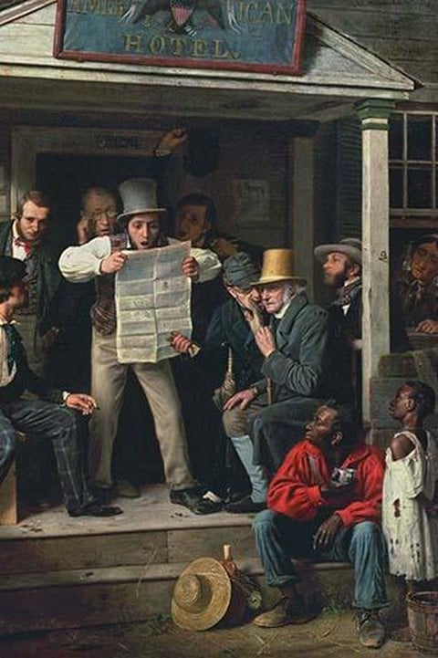 War News From Mexico by Richard Caton Woodville