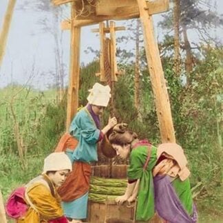 Washing Rice at the Well by Imperial Art School of Japan