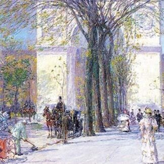 Washington Triumphal Arch in Spring by Frederick Childe Hassam