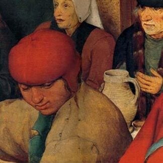 Wedding Banquet - Detail by Pieter the Elder Brueghel #4