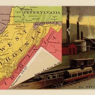 West Virginia State Map by Arbuckle Brothers