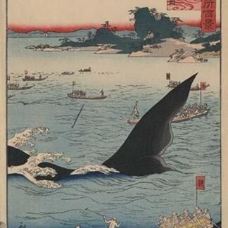 Whale Hunting at the Island of Goto in Hizen (Hizen goto kujiraryo no zu) by Utagawa Hiroshige