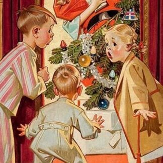 What is Santa doing to Mommy? by Joseph Christian Leyendecker