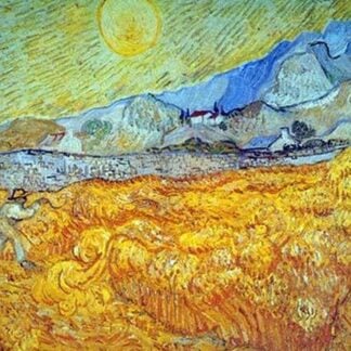 Wheat Field Behind Saint-Paul Hospital with a Reaper by Vincent van Gogh