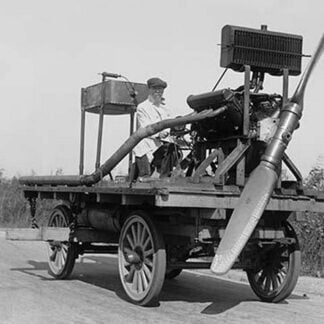 Wheeled vehicle with mounted propeller