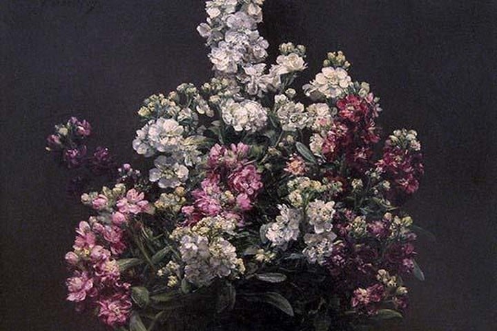 White & Purple Stock by Ignace-Henri-Jean-Theodore Fantin-Latour
