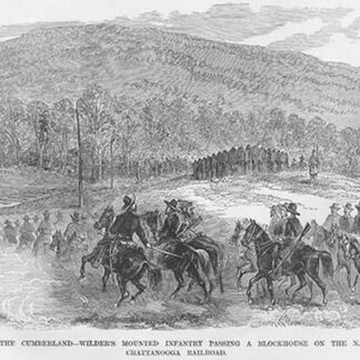 Wilder's Mounted Infantry Passes a Blockhouse by Frank Leslie