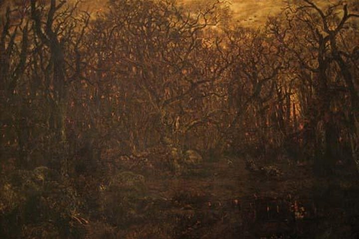 Winter Forest at Sunset by Pierre-Etienne Rousseau