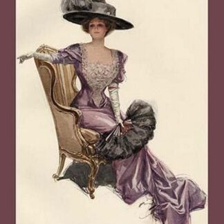 Woman with Ostrich Fan by Harrison Fisher