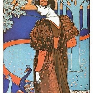 Woman with Peacocks by Alphonse Mucha