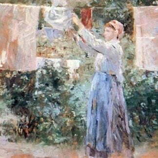 Women Hang Out Laundry to Dry by Berthe Morisot