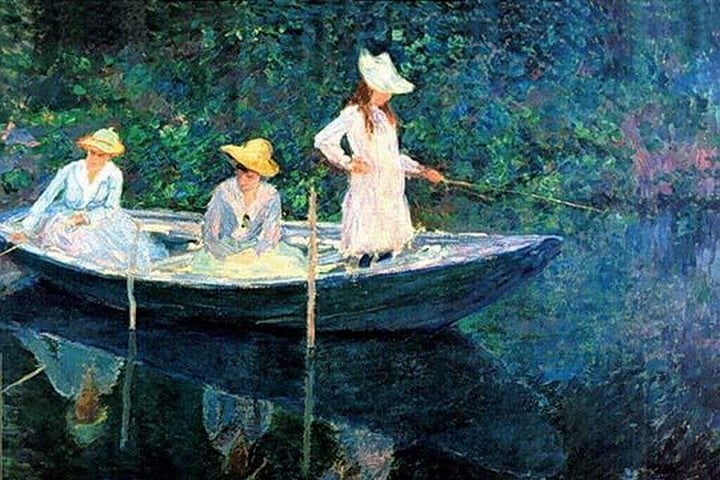 Women fishing by Claude Monet