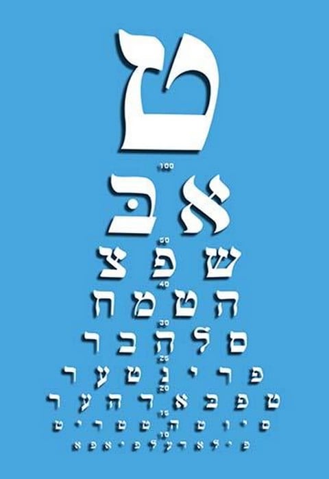 Yiddish Eye Chart