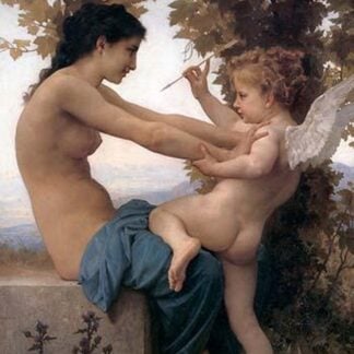 Young Girl Defending Herself against Cupid by William Bouguereau