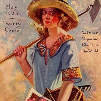 Young Girl Has a Hoe & a Gardening Basket by Modern Priscilla