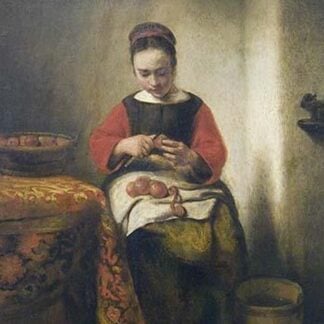 Young Girl Peeling Apples by Nicolaes Maes