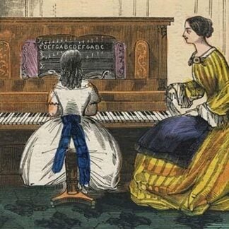Young Girl Play a Piano by Charles Butler