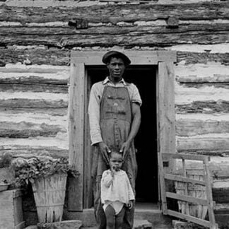 Young Sharecropper and His First Child by Dorothea Lange