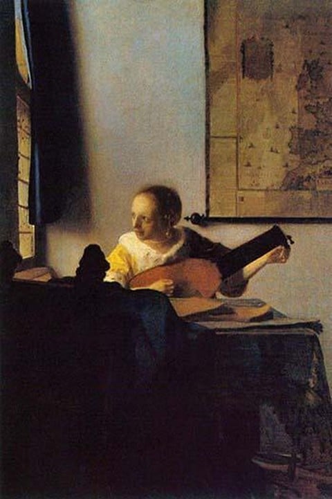 Young Woman with a Lute by Johannes Vermeer