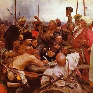 Zaraporoski Cossacks Send the Turkish Sultan Mahmoud IV a Letter by Ilya Repin #2