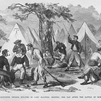 Zouaves Get a Shave in Camp McGinnis After Battle of Bomney by Frank Leslie