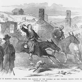 Zouaves Ride Mules Through Harper's Ferry by Frank Leslie